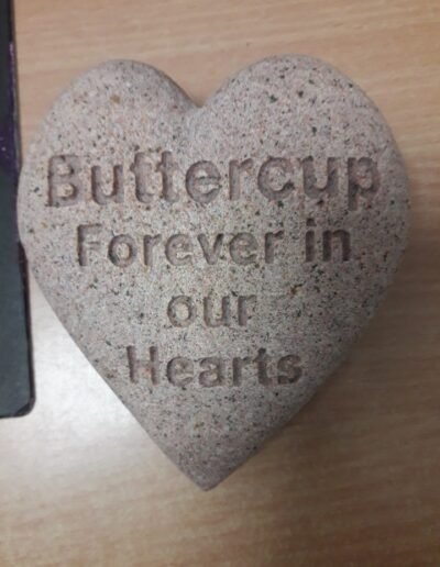 Pet heart headstone